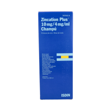ZINCATION PLUS 10 mg/ml  4 mg/ml CHAMPU MEDICINAL 1 FRASCO