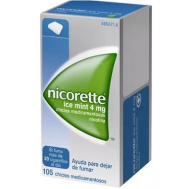 NICORETTE ICE MINT 4 mg 105 CHICLES MEDICAMENTOSOS
