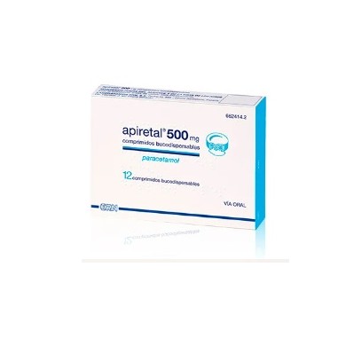 APIRETAL 500 mg 12 COMPRIMIDOS BUCODISPERSABLES