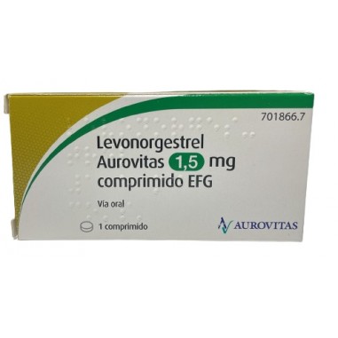 LEVONORGESTREL AUROVITAS EFG 1,5 mg 1 COMPRIMIDO