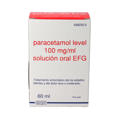 PARACETAMOL LEVEL EFG 100 mg/ml SOLUCION ORAL 1 FRASCO 60 ml