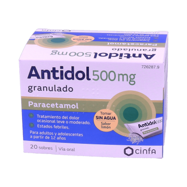ANTIDOL 500 mg 20 SOBRES GRANULADO ORAL