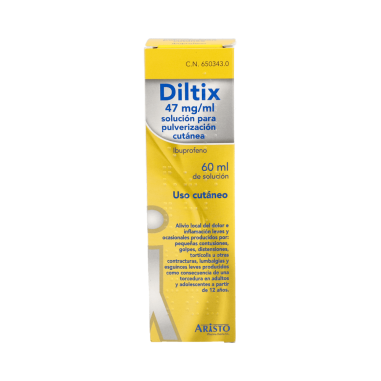 DILTIX 47 mg/ml SOLUCION PARA PULVERIZACION CUTANEA 1 FRASCO