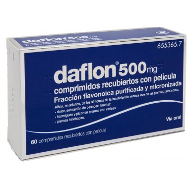DAFLON 500 MG 60 COMPRIMIDOS RECUBIERTOS