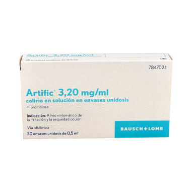 ARTIFIC 3,2 mg/ml COLIRIO EN SOLUCION 30 MONODOSIS 0,5 ml