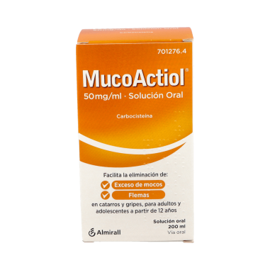MUCOACTIOL 50 mg/ml SOLUCION ORAL 1 FRASCO 200 ml