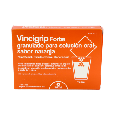 VINCIGRIP FORTE 10 SOBRES GRANULADO PARA SOLUCION ORAL (SABO