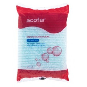 ACOFAR ESPONJA ENJABONADA DESECHABLE 24 ESPONJAS